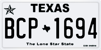 TX license plate BCP1694