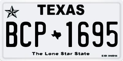 TX license plate BCP1695