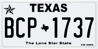 TX license plate BCP1737