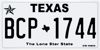TX license plate BCP1744