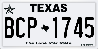 TX license plate BCP1745