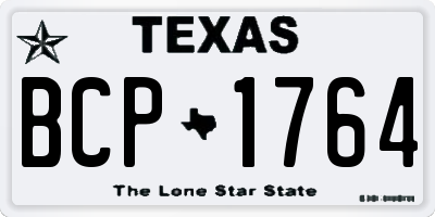 TX license plate BCP1764