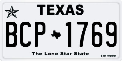 TX license plate BCP1769