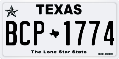 TX license plate BCP1774