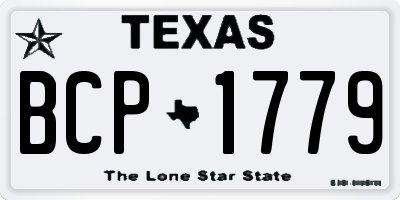 TX license plate BCP1779