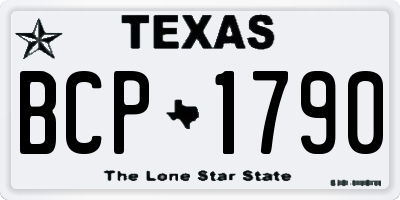 TX license plate BCP1790