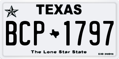 TX license plate BCP1797