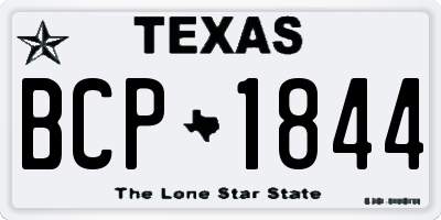 TX license plate BCP1844