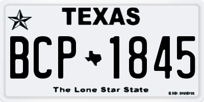 TX license plate BCP1845
