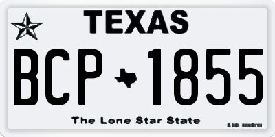 TX license plate BCP1855