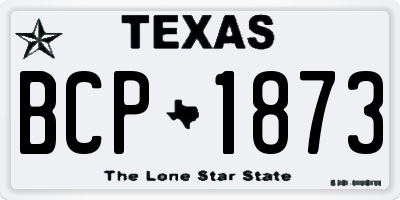 TX license plate BCP1873