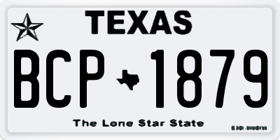 TX license plate BCP1879