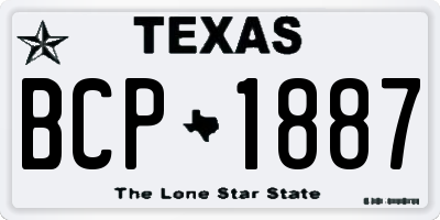 TX license plate BCP1887
