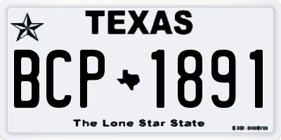 TX license plate BCP1891