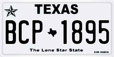TX license plate BCP1895