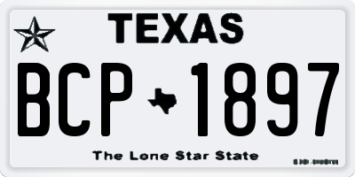 TX license plate BCP1897