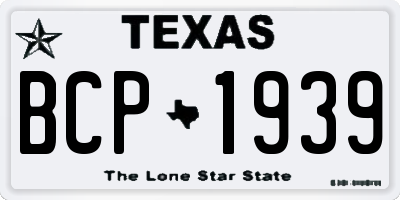 TX license plate BCP1939