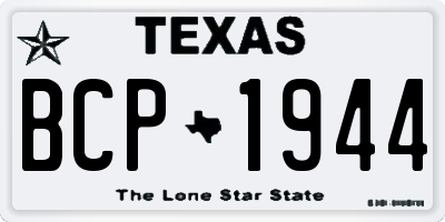 TX license plate BCP1944