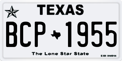 TX license plate BCP1955