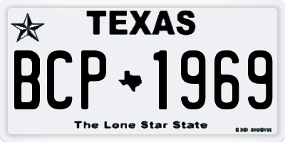 TX license plate BCP1969