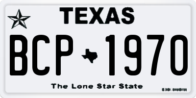 TX license plate BCP1970