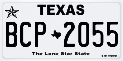 TX license plate BCP2055