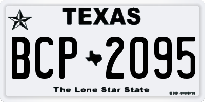 TX license plate BCP2095