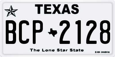 TX license plate BCP2128