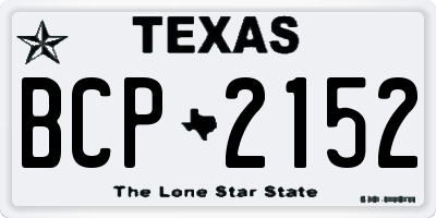 TX license plate BCP2152