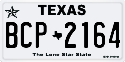TX license plate BCP2164