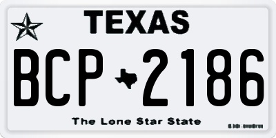 TX license plate BCP2186