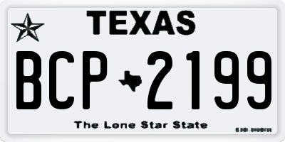 TX license plate BCP2199