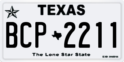 TX license plate BCP2211