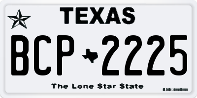 TX license plate BCP2225