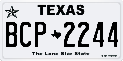TX license plate BCP2244