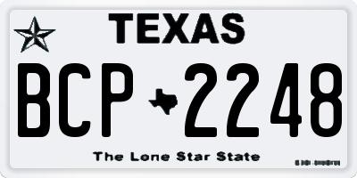 TX license plate BCP2248