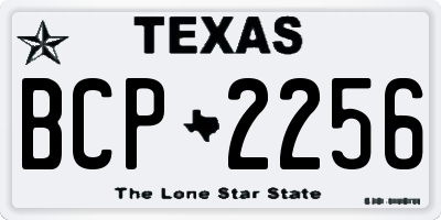 TX license plate BCP2256
