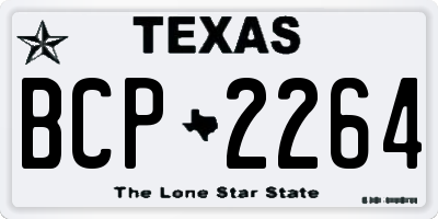 TX license plate BCP2264