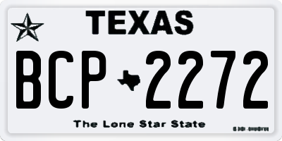 TX license plate BCP2272