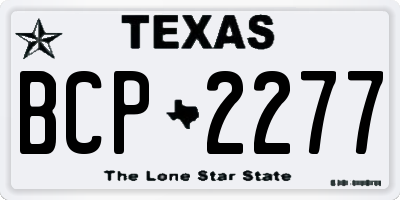 TX license plate BCP2277