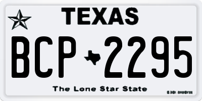 TX license plate BCP2295