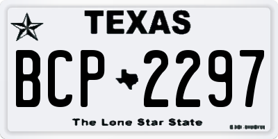 TX license plate BCP2297