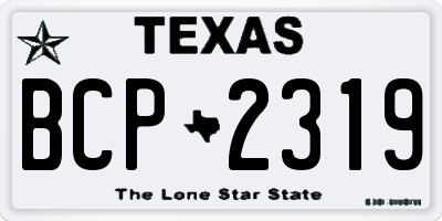 TX license plate BCP2319