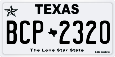 TX license plate BCP2320