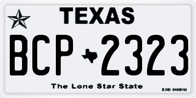 TX license plate BCP2323