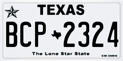 TX license plate BCP2324