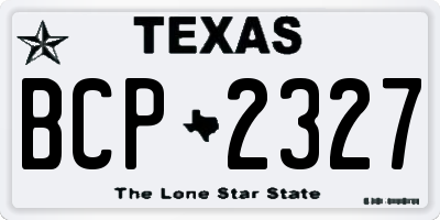 TX license plate BCP2327