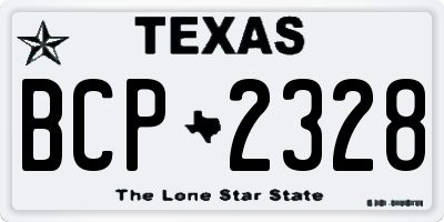 TX license plate BCP2328