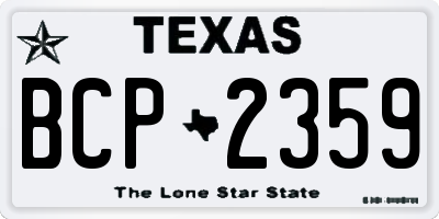 TX license plate BCP2359