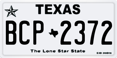 TX license plate BCP2372